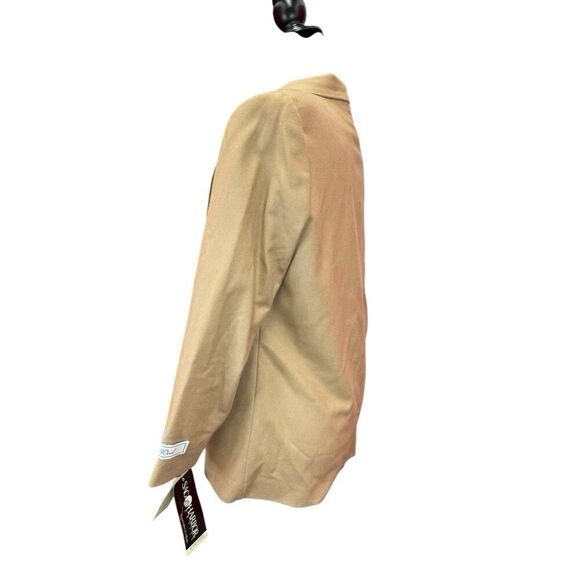 SAG Harbor 100% Wool Camel Blazer Jacket Size 8 Petite NWT Vintage Look - Picture 8 of 16